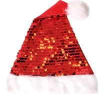 DĀMU SVĪTRAINA SANTA CEPURE ZIEMASSVĒTKU KRĀŠŅĀS KLEITAS AKSESUĀRS BEZTARAS SARKANA ZIEMASSVĒTKU CEPURE AR BALTU APDARI (IEPAKOJUMĀ PA 1)