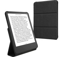 kwmobile Korpuss Amazon Kindle Paperwhite (12th Gen 2024)/Kindle Colorsoft - mākslīgās ādas aizsargvāciņš - magnētiski aizverams vāciņš ar statīva funkciju, melns