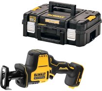 Dewalt DCS369NT 18 V akumulatora kompaktais atgriezeniskais zāģis (bezsuku motors, elektroniska takta ātruma regulēšana, asmens maiņa bez instrumentiem, ar LED apgaismojumu, komplektā ietilpst TSTAK-Box II, akumulators un lādētājs, nav iekļauts