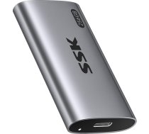 SSK 256 GB ārējais SSD cietais disks, portatīvais SSD līdz 550 MB/s ātrgaitas ārējais SSD USB 3.2 Gen2 USB C SSD iPhone 15/16/Pro, Windows, Mac, Android ar LED apgaismojumu, apdares funkciju, Smart Supports