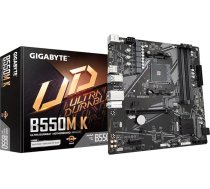 GIGABYTE B550M K pamatplate - AMD Ryzen 5000 procesori, līdz 4733MHz DDR4, 1xPCIe 4.0 + 1xPCIe 3.0 M.2, 1GbE LAN, USB 3.2 Gen 1