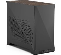 Fractal Design Era 2 ITX datorkorpusa korpuss, kokogles krāsā - glīts anodēts alumīnija korpuss, valriekstu masīva virsma, atbalsta 3 slotu GPU, iekļauts PCIe 4.0 Riser kabelis