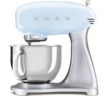 Smeg, SMF02PBEU Pārtikas kombains, 10 ātruma līmeņi, planetārais mikseris, drošības izslēgšanas funkcija, 2 putekļu slotiņas, nerūsējošā tērauda lodveida rokturis, 800 W, pasteļzils