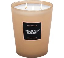 Aroma Naturals aromātiskās sveces, liela burka, 943 g, dabīgas sojas aromterapijas sveces, līdz 130 stundām, ar 3 kokvilnas daktīm (īrisu un apelsīnu ziedi)
