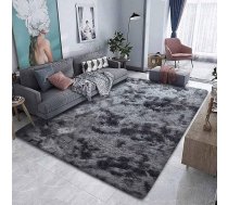 JURLEA paklājs Dzīvojamā istaba Moderns pūkains, mīksts, neslīdošs paklājs Guļamistaba Moderns mājas rotājums (melns, pelēks, 200 x 300 cm)