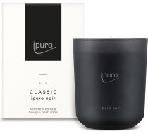 ipuro Classic Dekoratīvā aromātiskā svece - Noir aromātiskā svece stiklā ar rozes, pačūlijas, sandalkoka, eikalipta un kokosriekstu aromātu un ilgnoturīgu aromātu Aromātiskās sveces ar ilgnoturīgu aromātu Istabas aromātiskā svece melnā