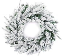 SHATCHI 55cm Ziemassvētku vainags Lapzemes egle kamīniem Mājas sienu durvju kāpnes Sniega pārslas Mākslīgā Ziemassvētku eglīte Dārza pagalma rotājums