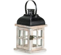 Romadedi Koka laterna svecēm - laterna dārza laterna sveču turētājs Lauku mājas rotājums Vintage ornaments Iekštelpu āra laternas kāzu un Ziemassvētku galda rotājumiem, 22 cm
