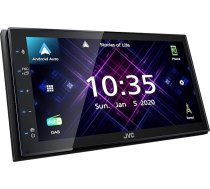 JVC KW-M565DBT - Bez diska, Apple CarPlay, Android Car, 17,3 cm kapacitīvais skārienjūtīgais ekrāns, DAB+/FM, USB spoguļattēls Android, Bluetooth brīvroku sistēma, skaņas procesors, 4 x 50 W, melns