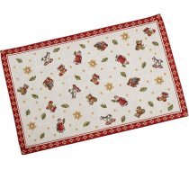 Villeroy & Boch Toy's Delight Placemat sarkanbalts, mazgājams veļas mazgājamā mašīnā, Ziemassvētku rotājums, Gobelēns Placemat, Ziemassvētku rotājums, Kokvilna, Poliesters
