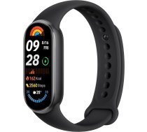Xiaomi Smart Band 9 globālā versija (2024), 1,6" Amoled displejs, 233 mAh akumulators, akumulatora darbības laiks līdz 21 dienai, vairāk nekā 150 treniņu režīmi, BT 5.4, 50 m ūdensizturīgs, melns