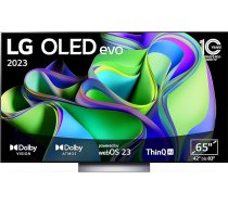 LG OLED65C37LA televizors 165 cm (65 collu) OLED evo televizors (Smart TV, spilgtuma pastiprinātājs, 120 Hz), 2023. gada modelis