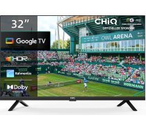 CHIQ TV L32G7V, 32 collu televizors, HD Smart TV, Google TV, Google Assistant, HDR, Google Play, iebūvēts Chromecast, Dolby Audio, trīs uztvērēji (DVB-T2/S2/C), Bluetooth, WiFi/HDMI/USB/CI+