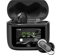JBL Tour Pro 3, patiesi bezvadu Bluetooth austiņas ar inteliģento uzlādes lodziņu, 40 stundu akumulatora darbības laiks, True Adaptive Noise Cancelling 2.0 un JBL Spatial 360 Sound ar galvas izsekošanu, melnas krāsas