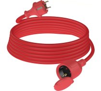 HUARUI āra pagarinātājs, 5 m, gumijas strāvas kabeļa pagarinātājs ar Schuko kontaktdakšu izmantošanai ārpus telpām, IP44, kabeļa pagarinātājs H05RR-F 3G 1,5 mm² ar aizsargvāciņu, elektrības kabelis āra apstākļiem, 3500 W, sarkans
