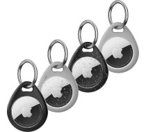 Air-Tag-Schutzhülle für Apple AirTag, kratzfester Airtags-Schlüsselanhänger mit Metallschlüsselring-Clip, wasserdichte TPU-Schutzhülle für GPS-Artikelfinder