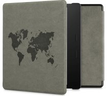 kwmobile Korpuss saderīgs ar Amazon Kindle Oasis 10th Generation - mākslīgās ādas aizsargvāciņš e-lasītāja lasīšanai - Travel Outline Grey