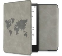 kwmobile Klapphülle kompatibel mit Amazon Kindle Paperwhite 11. Generation 2021 Hülle - Flipcase für Kindle Paperwhite Hülle aus Kunstleder - Travel Umriss