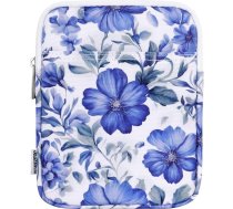 Dadanism 6-7 collu aizsargvāciņš ar polsterējumu 7" Kindle Paperwhite un Kindle Colorsoft Signature Edition, 6" K-indle 11th Gen, 6,8" K-indle Paperwhite/Oasis/Kobo e-lasītājam, zils zieds