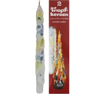 OLShop AG 3 Hädicke pilienveida sveču iepakojums Krāsains garums aptuveni 25 cm (3 x 2 gab.) Svētku sveces Pilienveida sveces