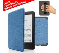 MyGadget futrālis Amazon Kindle Paperwhite 7. paaudzes (līdz 2017. gadam - 6 collas) ar siksniņu un automātiskās miega/modināšanas funkciju - gaiši zils flip case