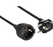Electraline 101548 Dārza zemējuma kontakta pagarinātājs 25 m, balts plastmasas kabelis IP20 / Pagarinātājs ar bērnu drošības slēdzeni / Schuko pagarinātājs, melns, 25 m