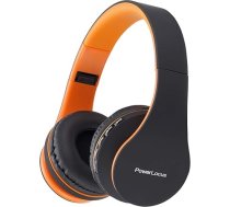 PowerLocus Bluetooth austiņas uz ausīm, bezvadu austiņas, HiFi Stereo, salokāmas austiņas ar mikrofonu, mīkstiem ausu spilventiņiem, Micro SD/TF, FM radio iPhone/Android/Tablet/Laptop (oranžas)