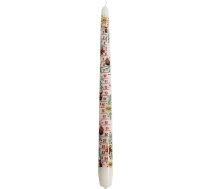 OLShop AG Ebersbacher Adventes kalendāra sveces, lakotas, baltas, diametrs 22 x augstums 290 mm, 2 gab. iepakojumā