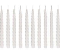 Ebersbacher Kerzenfabrik GmbH Renaissance Taper Candles Twisted White Iepakojumā 10 gab Izmērs Aptuveni 22 x 250 mm Atsevišķi folijā