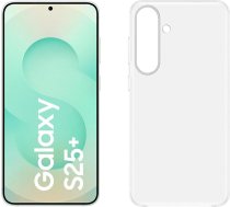 Samsung Galaxy S25+ AI viedtālrunis ar Galaxy AI, 12 GB RAM, 256 GB atmiņa, piparmētra, caurspīdīgs korpuss