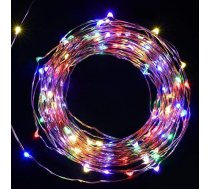 Salcar krāsains LED gaismas virtene 10 metri / 33 Ft 100 diodes iekštelpu āra Micro vara stieple Ziemassvētku Dekorēšanas svētki ūdensizturīgs (RGB)