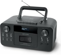 MUSE portatīvais DAB+ radio ar Bluetooth CD atskaņotāju, kasešu atskaņotāju, FM, austiņu ievadi, AUX ievadi, LCD displejs, mūzikas straumēšana, melns (M-182DB)