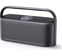 soundcore Motion x600 portatīvais Bluetooth skaļrunis, bezvadu Hi-Res telpiskais audio, 50 W telpiska skaņa, IPX7 aizsardzība pret ūdeni, 12 h atskaņošana, Pro EQ, rokturis pārnēsāšanai, AUX-IN (melns) (atjaunots)