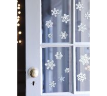80 Ziemassvētku sniega pārslas logu uzlīmes rotājumi Xmas logu dekori Glitter uzlīmes