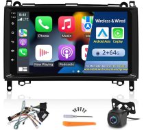 Android auto radio priekš Mercedes Benz A/B/V klases W169 B200 W639 Vito Viano Sprinter, skārienjūtīgais ekrāns Apple Carplay & Android Car/Wi-Fi + AHD aizmugures kamera 2+64G