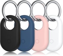 Aizsarglīdzeklis Samsung Galaxy Smart Tag 2, silīcijs, Samsung Smarttag2, mit Schlüsselanhänger, drošs GPS-Tracker-Schutzhülle für Rucksäcke, Schlüssel, Gepäck, Brieftasche, 4 Stück