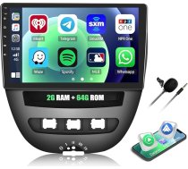 2G + 64G CAMECHO Android 13 auto radio Citroen C1/Peugeot 107/Toyota Aygo 2004-2014 ar navigāciju Carplay Android Car, Double DIN auto radio ar 10 collu ekrānu Bluetooth RDS/FM MirrorLink un USB