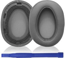 Adhiper MDR 100ABN austiņu spilventiņi Olbaltumvielu PU ādas ausu spilventiņi, saderīgi ar Sony MDR-100ABN WH-H900N H800 austiņām (tumši pelēks)