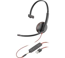 Plantronics Blackwire 3200 mono vadu UC austiņas ar USB un 3,5 mm viedtālruņa pieslēgumu