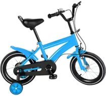 ROGONPDK 14 collu bērnu velosipēds 3-6 gadu veciem zēniem un meitenēm, modernizēts augstas oglekļa kvalitātes velosipēds bērniem, bērnu velosipēda augstums regulējams ar palīgriteņiem apmācībai āra izjādē