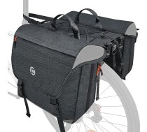 WOTOW Velosipēdu somu aksesuāri Velosipēdu bagāžnieki - 35L ūdensnecaurlaidīga velosipēdu bagāžnieku soma ar atstarojošu apdari un rokturi, kalnu velosipēdu elektriskā velosipēda sēdekļa somas (melna)
