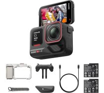 Insta360 Ace Pro 2 Xplorer Bundle Silver - ūdensnecaurlaidīga 8K darbības kamera, izstrādāta kopā ar Leica, 1/1,3 collu sensors, divkāršs AI mikroshēma, labākais sniegums vājā apgaismojumā, ielu fotografēšana, dubultā baterija