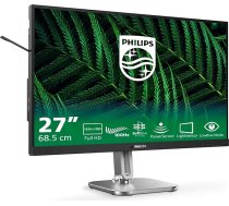 Philips 27B2G5200-27 collu Full HD monitors, regulējams augstums, skaļrunis, adaptīvā sinhronizācija (1920 x 1080, 75 Hz, 1x D-Sub, 1x HDMI 1.4, 1x DisplayPort 1.2, 1x DisplayPort 1.2, USB koncentrators) Tumši / pelēks
