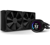NZXT Kraken Elite 240 - RL-KN24E-B1-240 mm AIO CPU ūdens dzesēšana - 2,36 collu LCD displejs 640 x 640 - 2 x 120 mm PWM ventilatori - Izvadu kabelis ērtai uzstādīšanai - melns