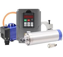 1,5 kW ER16 wassergekühlte Spindel 65 mm 4-teiliges Lager 0,01 mm Präzisions- und Frequenzantrieb 75-W-Pumpe 65-mm-Halterung(110V)