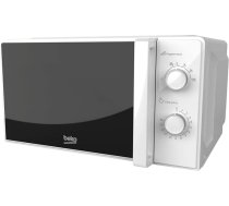 Beko MOC20100WFB Solo mikroviļņu krāsns 20 litru, 700 W, taimeris Maks. 30 min, 5 līmeņi, atkausēšanas un atkārtotas sildīšanas funkcijas, regulēšana ar pagriežamo pogu, gala displejs, pagrieziena galds ar 24,5 cm diametru, balta.