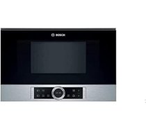 Bosch BFL634GS1 8. sērijas iebūvējamā mikroviļņu krāsns / 900 W / 21 L / kreisā durvju eņģe / nerūsējošais tērauds / AutoPilot 7 / automātiskais jaudas līmenis pēc svara
