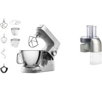 Kenwood Titanium Chef Baker KVC85.004SI virtuves kombains ar integrētiem svariem un šniceli AT340, Kenwood virtuves kombainu piederumi
