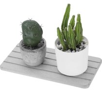 QUARKZMAN 3 gabali ātri žūstošs Diatomīta bļodas ziepju turētājs Ūdens absorbējošs Diatomīta paliktņi Ūdens absorbējošs izlietnes organizators vannas istabai Virtuve Pelēks