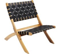 Kare Ipanema dizaina saliekamais krēsls Melns akācijas koka rāmis Piemērots izmantošanai ārpus telpām Saliekams āra mēbeļu krēsls 73 x 60 x 78 cm (H x W x D)
